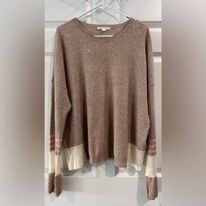 Duffy Cashmere Linen Jumper Women Size L Lightweight Luxury Pullover Sweater